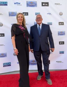 Haley Jackson and Mike Ruggerio at The Royal Tour premiere at Paramount Studios