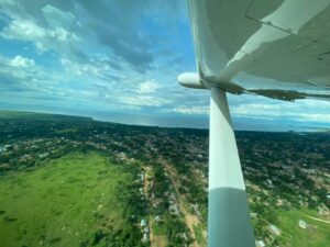 View of Lake Tanganyika from the air