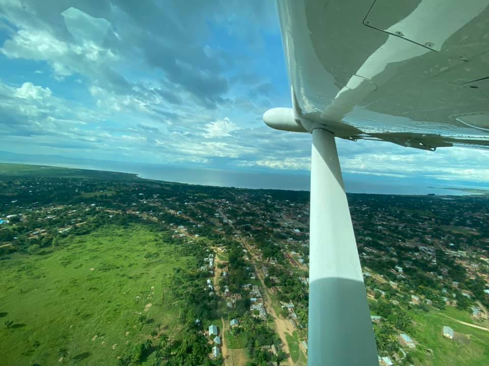 View of Lake Tanganyika from the air